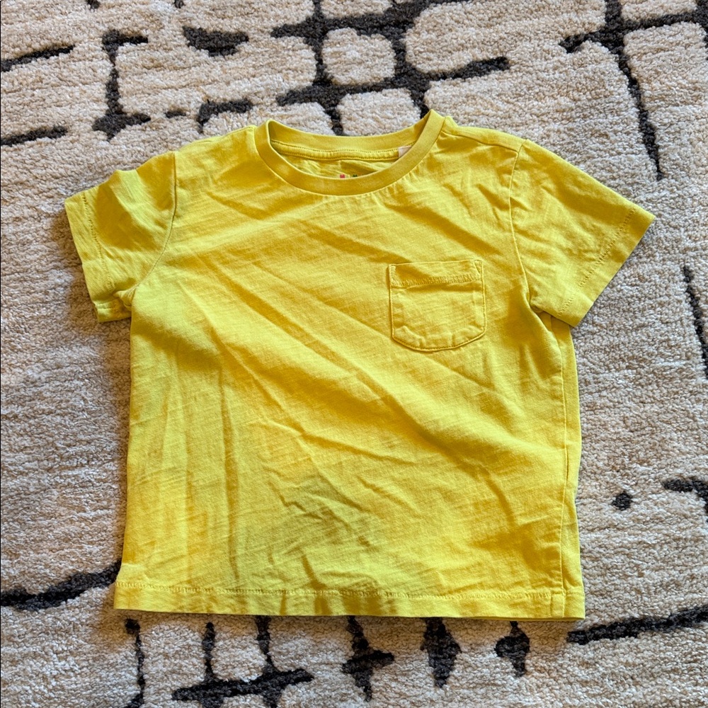 Mini Boden Bright Yellow Pocket Tee